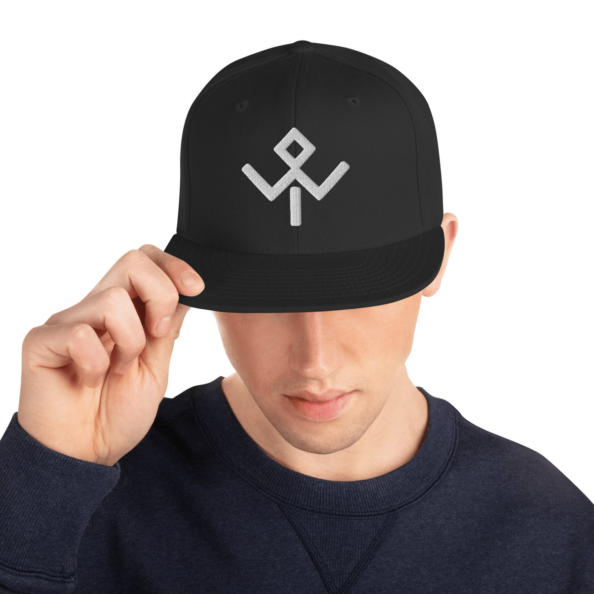 Wild Tribu — Gorra snapback en negro, vista frontal