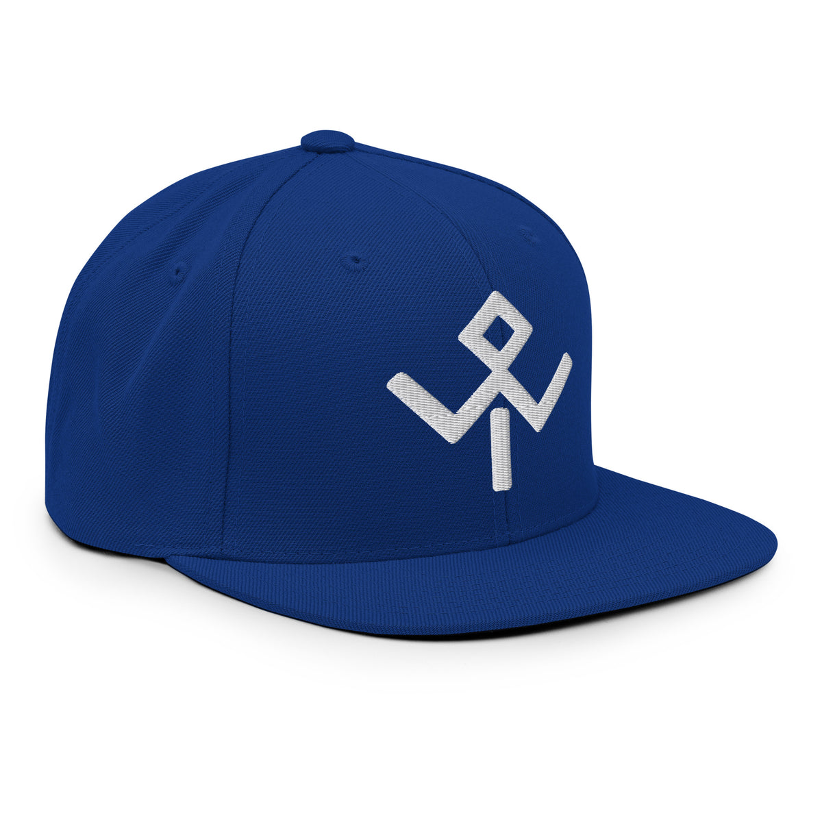 Wild Tribu — Gorra snapback en azul real, vista frontal