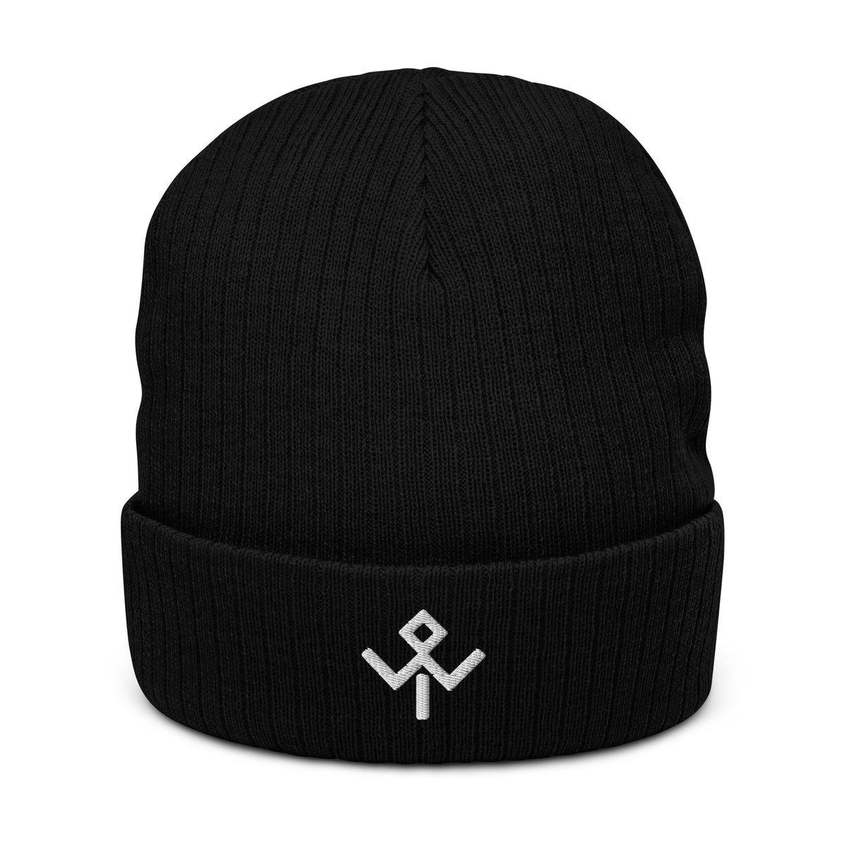 Wild Tribu — Gorro de punto en negro, vista frontal