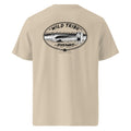 Camiseta orgánica Hideaways Mentawai en Desert Dust, vista trasera.