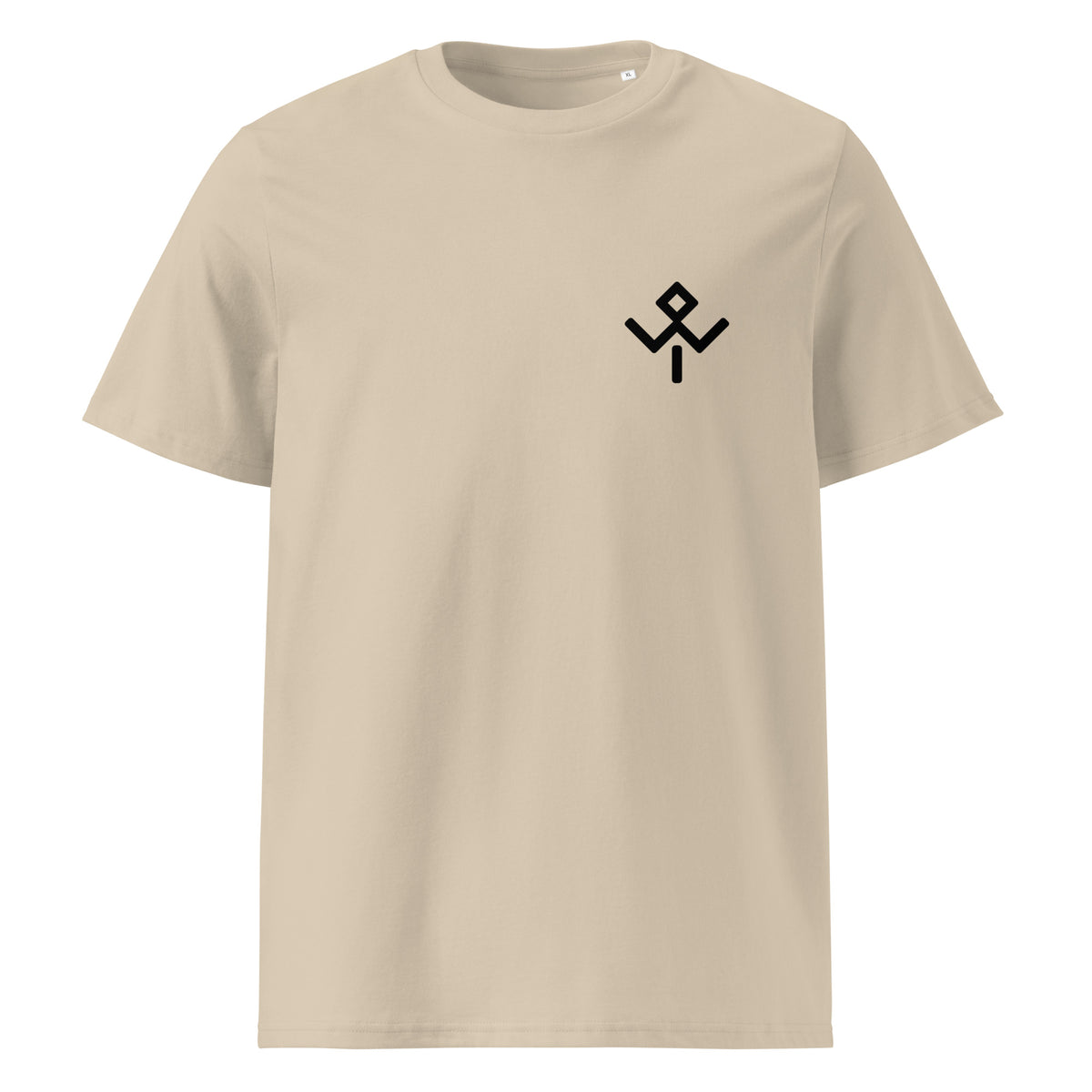 Camiseta orgánica Hideaways Mentawai en Desert Dust, vista frontal.