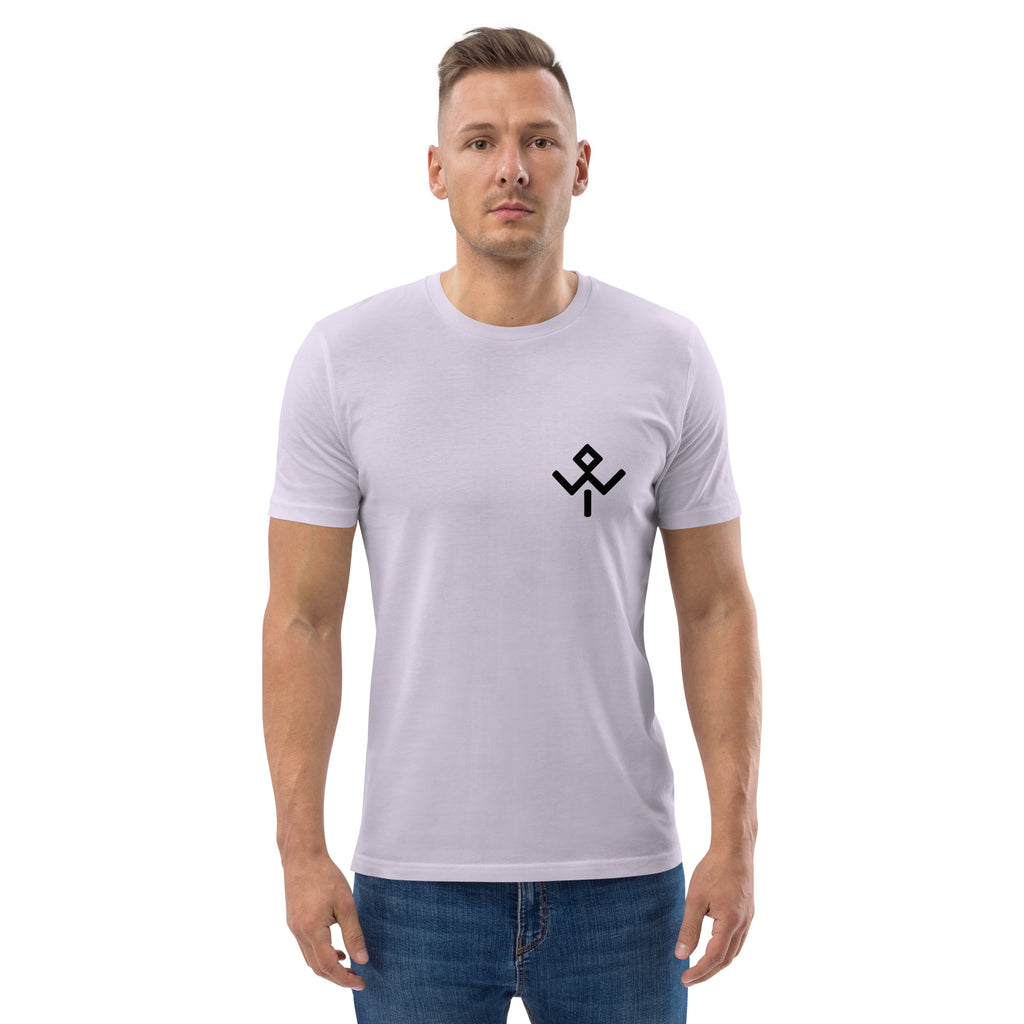 Camiseta orgánica Bank Vaults Mentawai en lavanda, vista frontal.