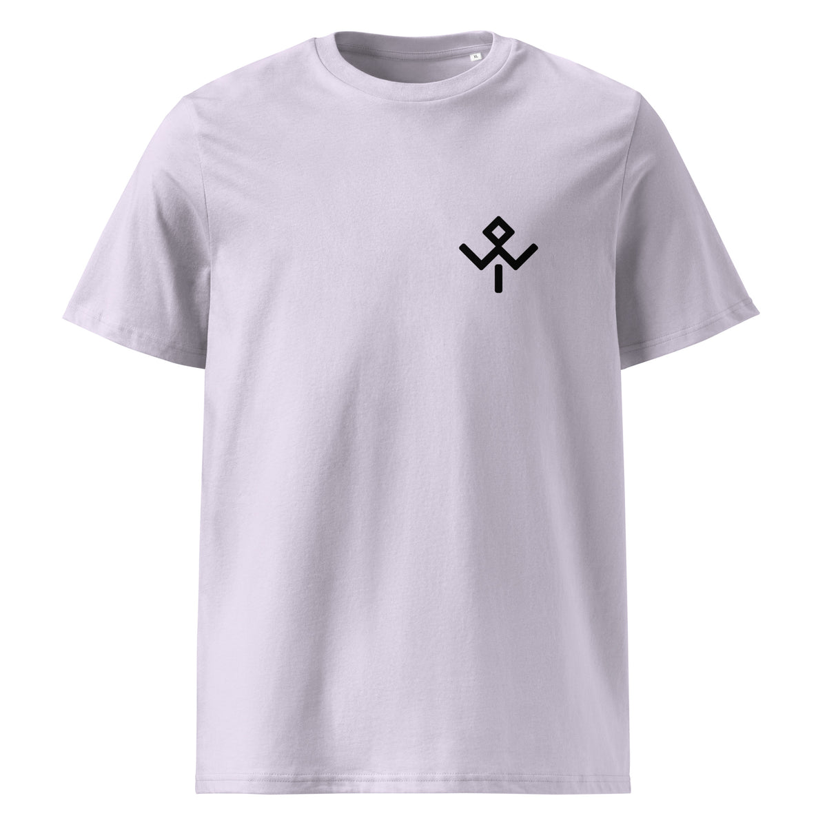 Camiseta orgánica Bank Vaults Mentawai en lavanda, vista frontal.