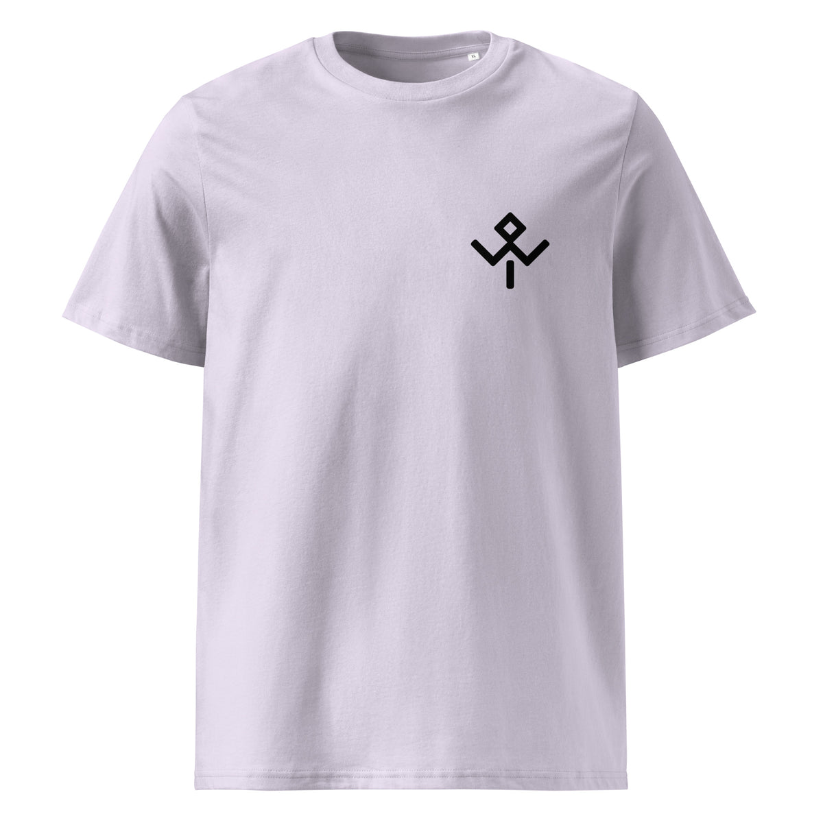 Camiseta orgánica Hideaways Mentawai en lavanda, vista frontal.