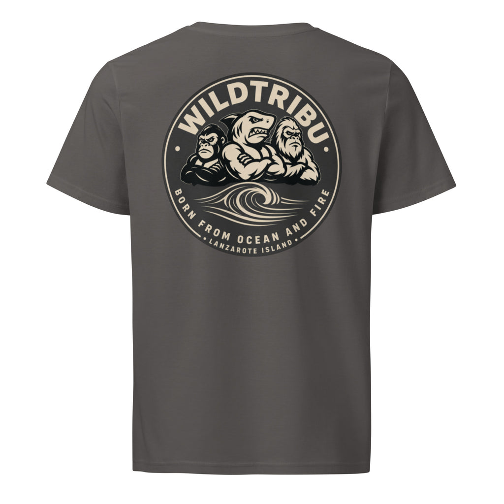Emblema de la Tribu — Camiseta orgánica en antracita, vista trasera