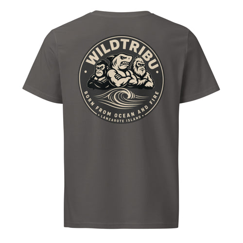 Emblema de la Tribu — Camiseta orgánica en antracita, vista trasera