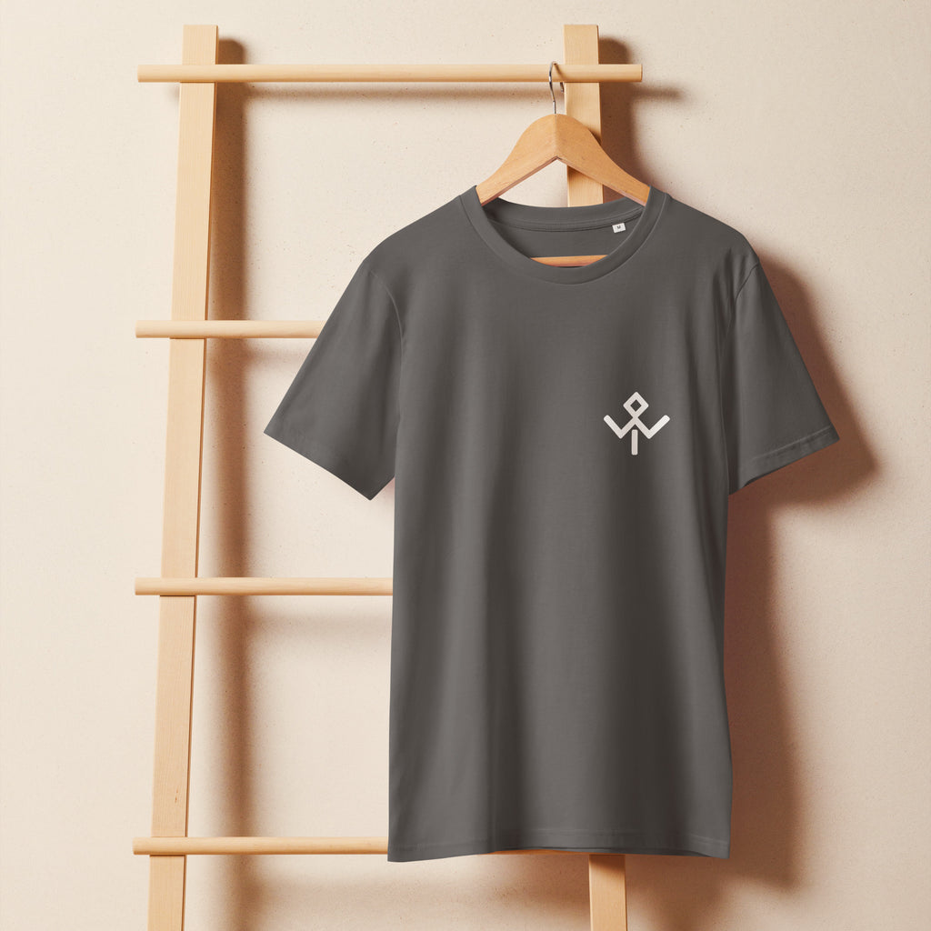 Shark Hero — Camiseta orgánica | Hero en antracita, vista frontal