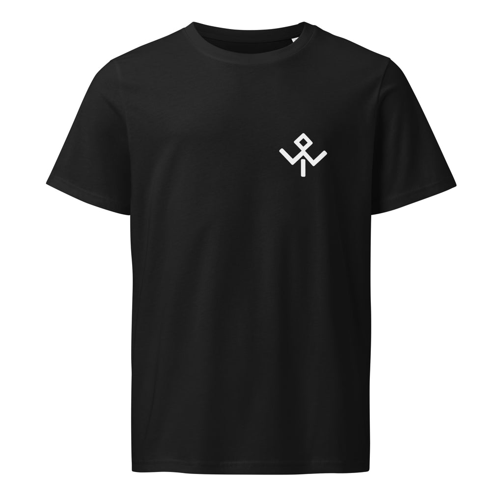 Emblema de la Tribu — Camiseta orgánica en negro, vista frontal