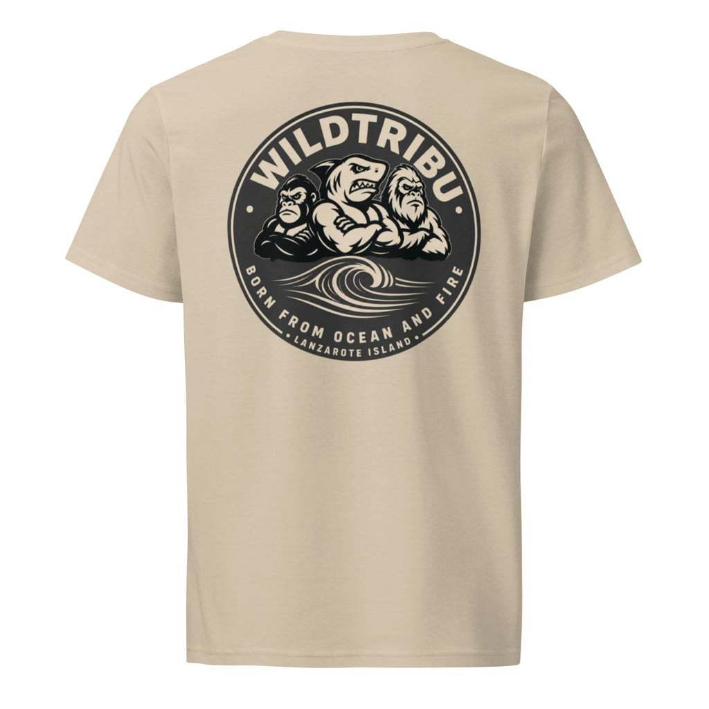 Emblema de la Tribu — Camiseta orgánica en Desert Dust, vista trasera