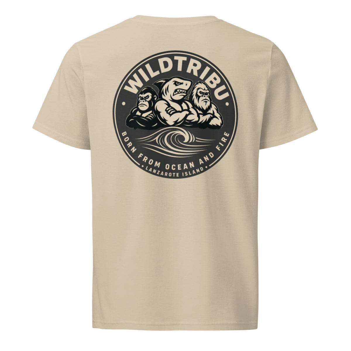 Emblema de la Tribu — Camiseta orgánica en Desert Dust, vista trasera