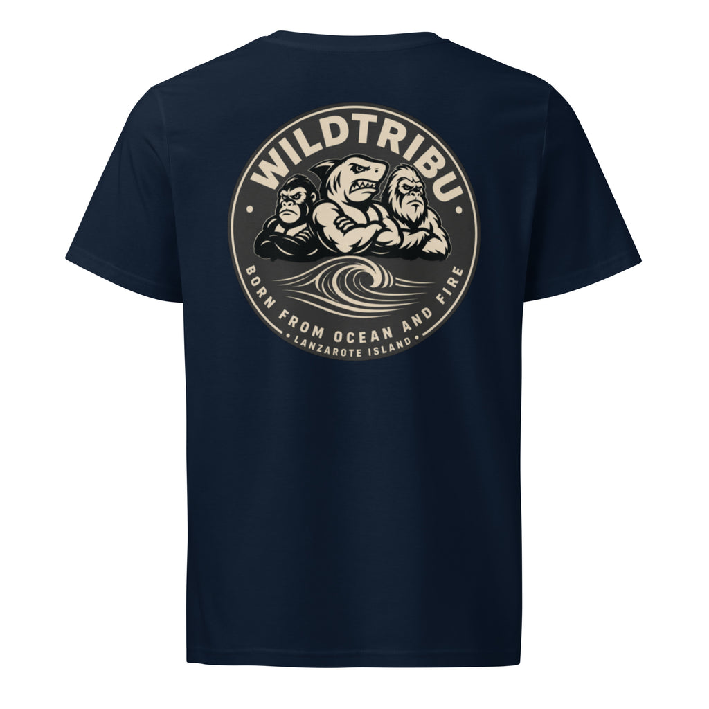 Emblema de la Tribu — Camiseta orgánica en azul marino, vista trasera