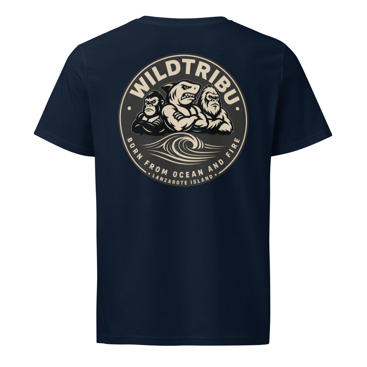 Emblema de la Tribu — Camiseta orgánica en azul marino, vista trasera