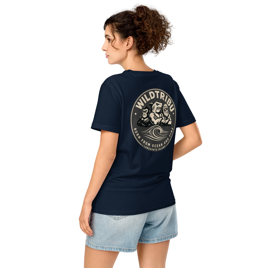 Emblema de la Tribu — Camiseta orgánica en azul marino, vista trasera