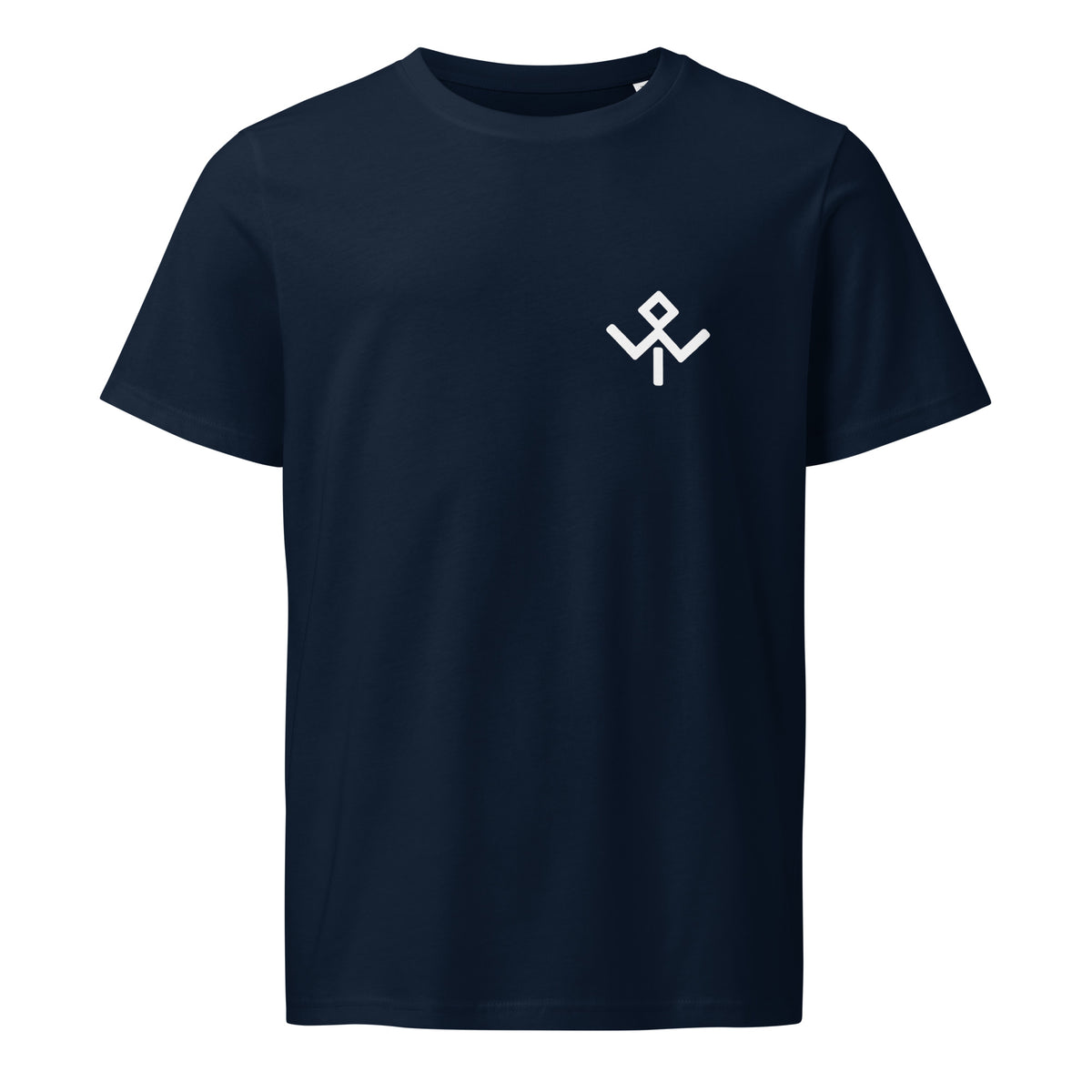 La Izquierda de La Santa — Camiseta orgánica | Bodyboard en azul marino, vista frontal