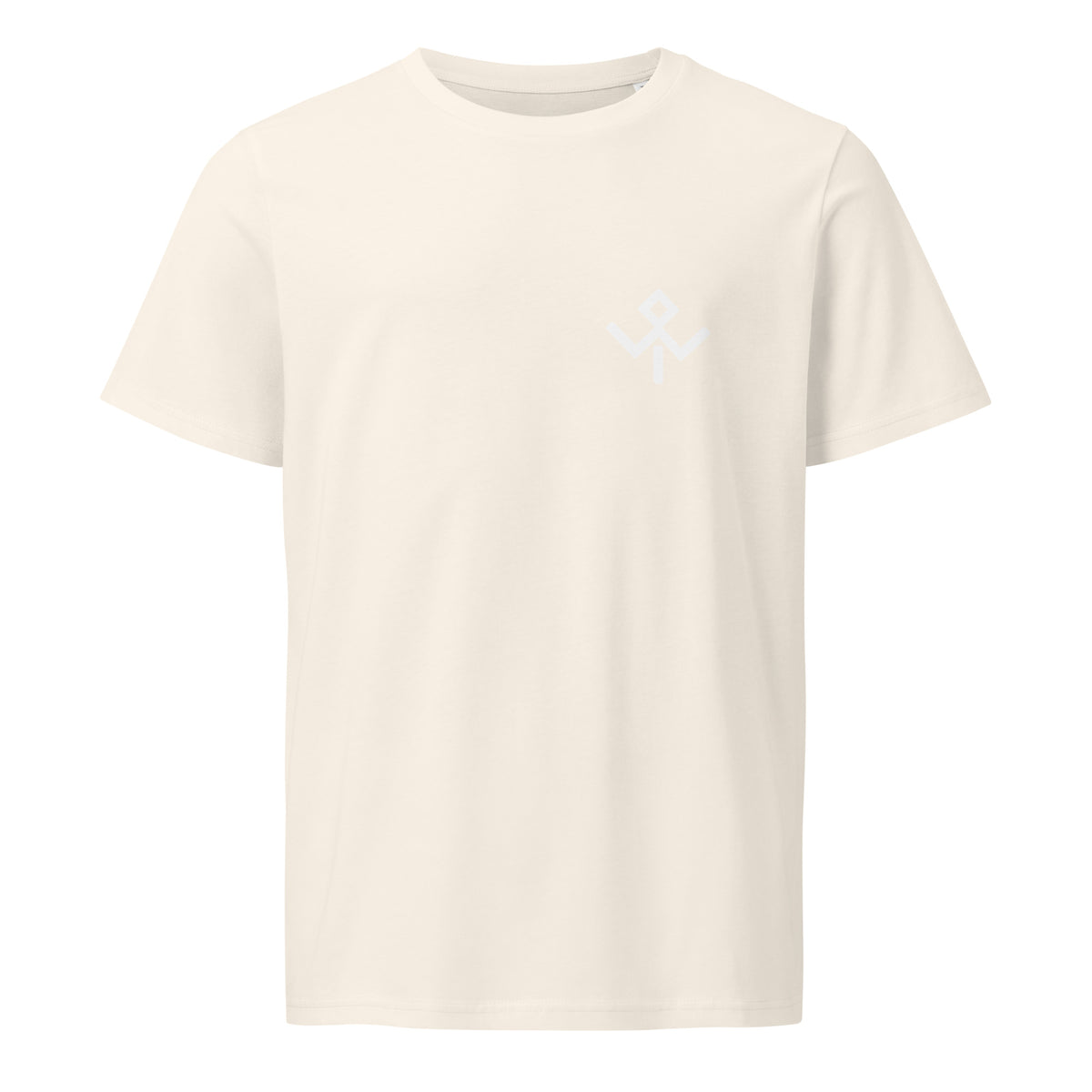 Emblema de la Tribu — Camiseta orgánica en blanco vintage, vista frontal