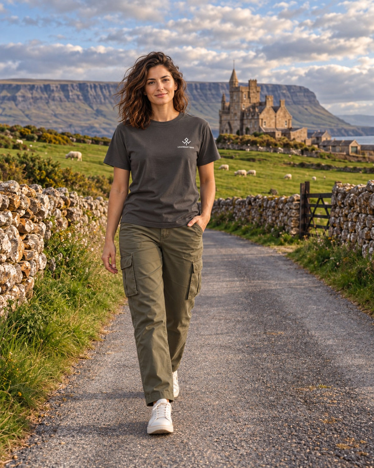Camiseta Mullaghmore Head Legendary Waves, modelo de frente