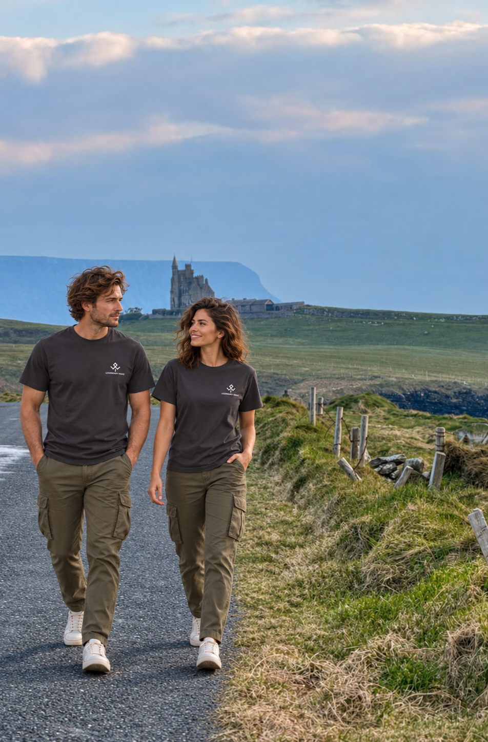 Camiseta Mullaghmore Head Legendary Waves, modelos caminando